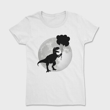 Dinosaur With Balloons T Rex, Tricou Femei