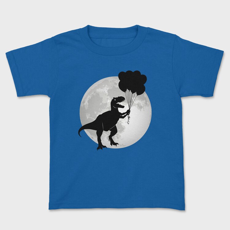 Dinosaur With Balloons T Rex, Tricou Copii
