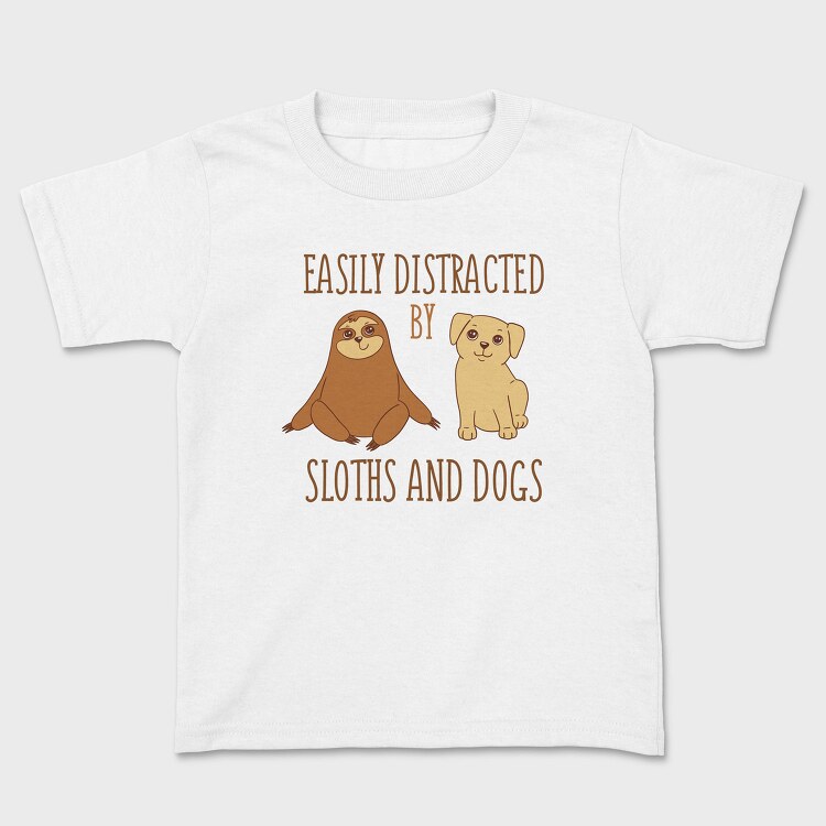 Distracted Sloths And Dogs, Tricou Copii