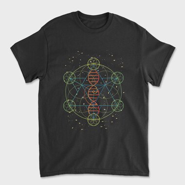 Dna Geometric Flower Of Life, Tricou Barbati (Unisex)