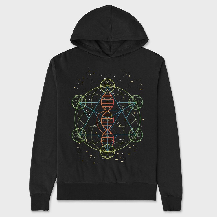 Dna Geometric Flower Of Life, Hanorac Oversize Barbati (Unisex)