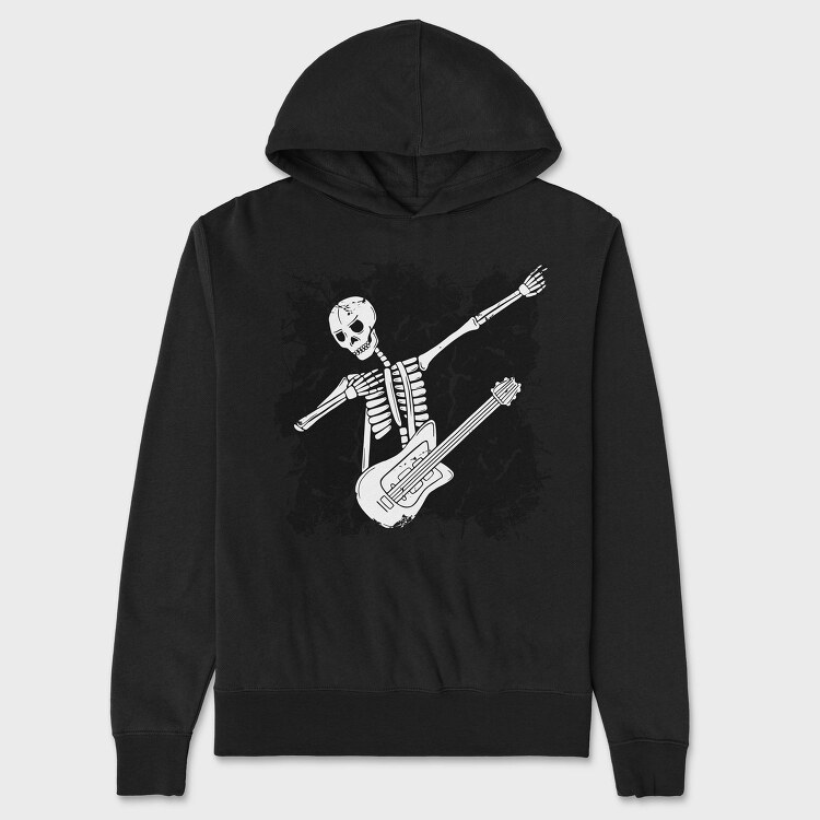 Dabbing Guitarrist Skeleton Dab Skeleton Guitar, Hanorac Oversize Barbati (Unisex)