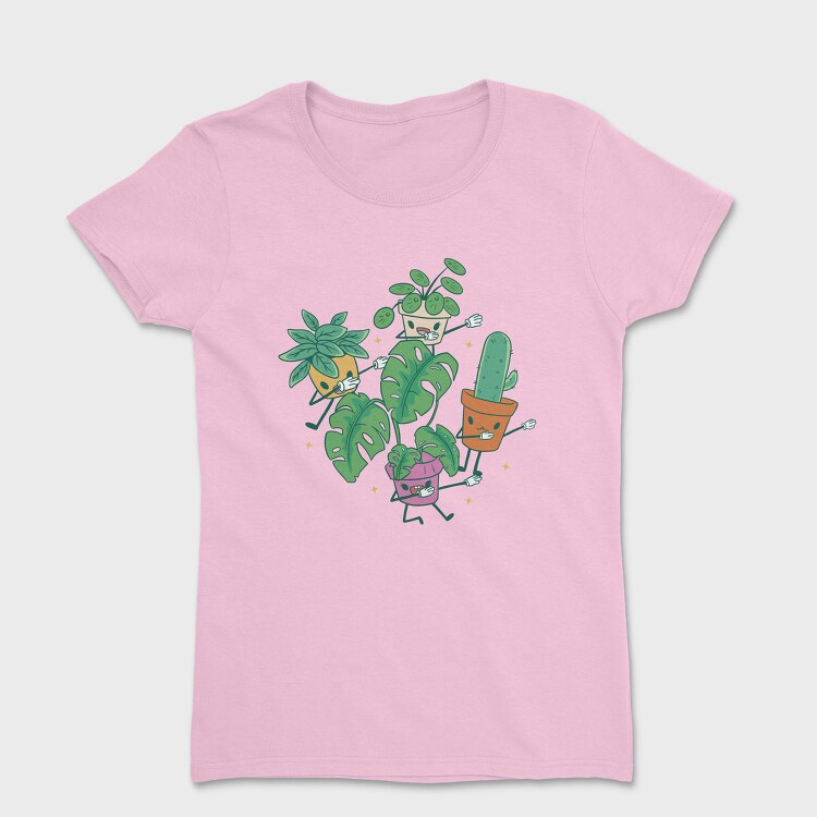 Dabbing Plants Cute, Tricou Femei