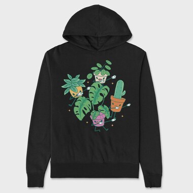 Dabbing Plants Cute, Hanorac Oversize Barbati (Unisex)