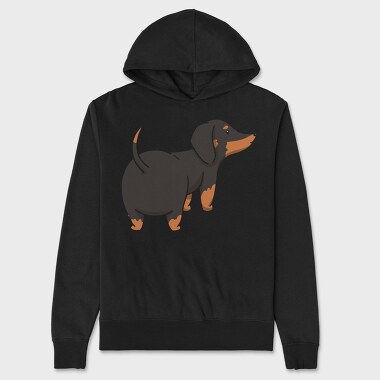Dachshund Dog, Hanorac Oversize Barbati (Unisex)