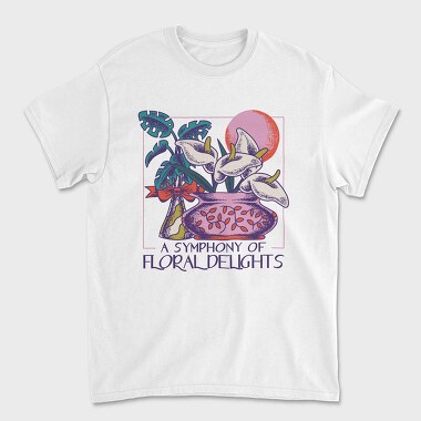 Flower Vase And Plants Tote, Tricou Barbati (Unisex)