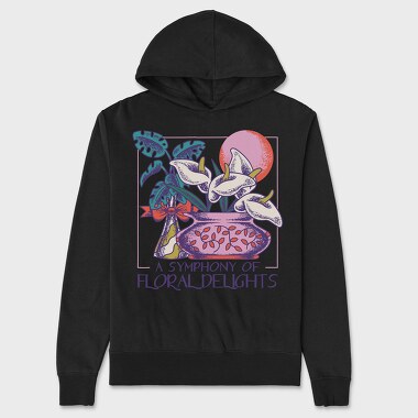 Flower Vase And Plants Tote, Hanorac Oversize Barbati (Unisex)