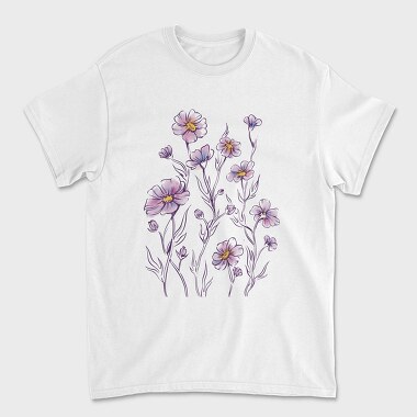 Flowers Watercolor Tote, Tricou Barbati (Unisex)