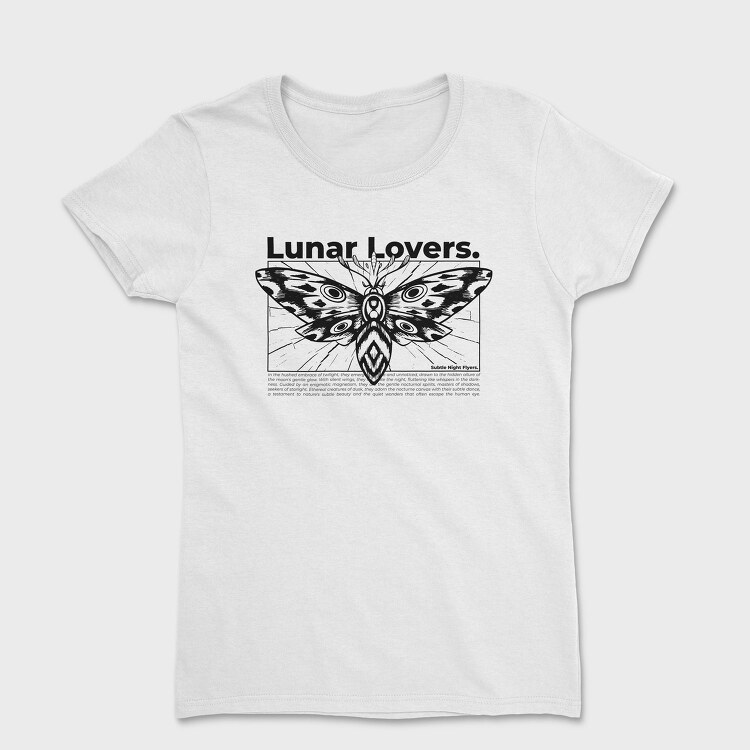 Flying Moth Lunar Lovers Tote, Tricou Femei