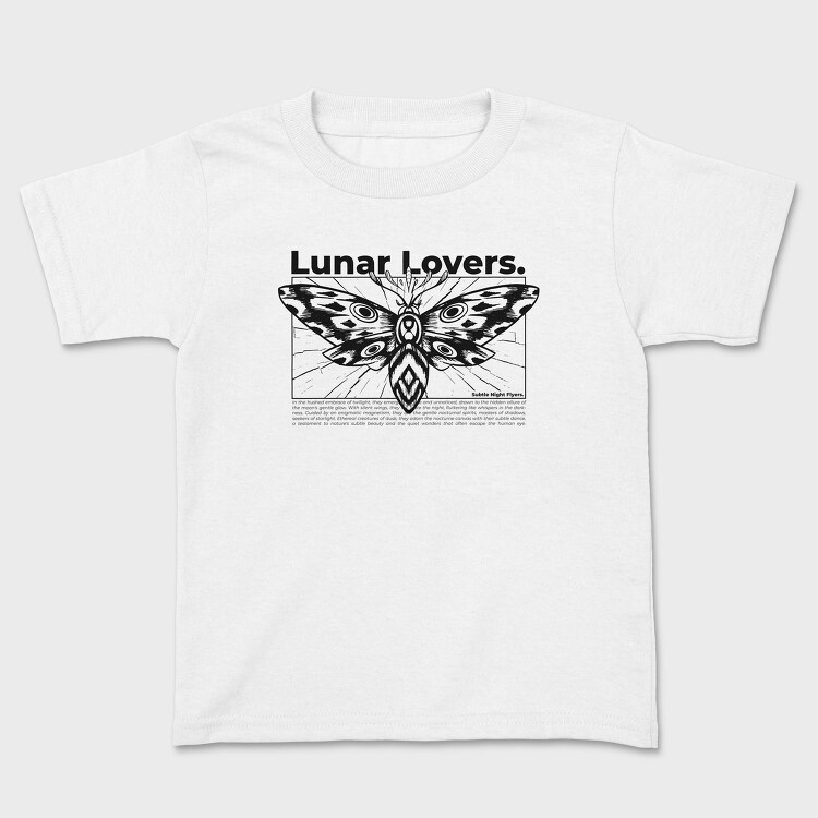 Flying Moth Lunar Lovers Tote, Tricou Copii