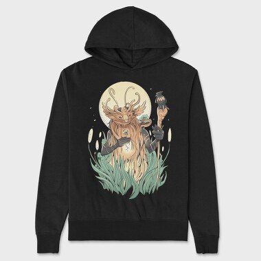 Forest Magic Creature Cottagecore, Hanorac Oversize Barbati (Unisex)