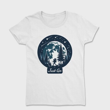 Forest Night Hike Hiking Moon, Tricou Femei