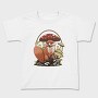 Fox And Mushrooms Cottagecore, Tricou Copii