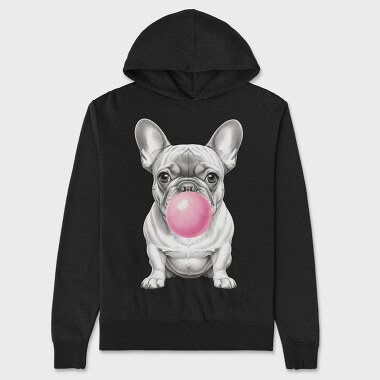French Bulldog Bubblegum, Hanorac Oversize Barbati (Unisex)