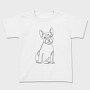 French Bulldog Continuous Line, Tricou Copii