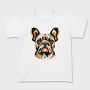 French Bulldog Geometric Bulldog, Tricou Copii