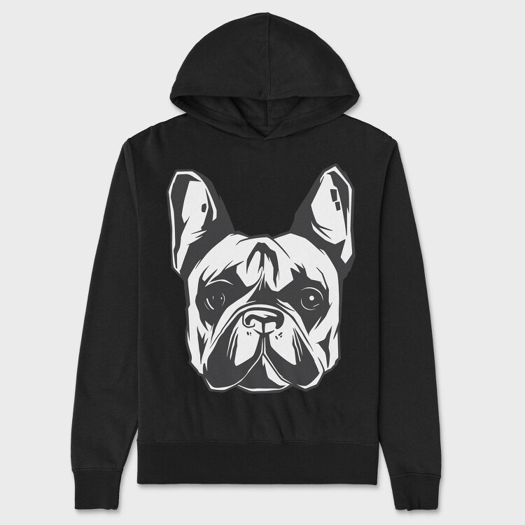 French Bulldog, Hanorac Oversize Barbati (Unisex)