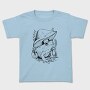 Frog And Mushroom Hand Drawn, Tricou Copii