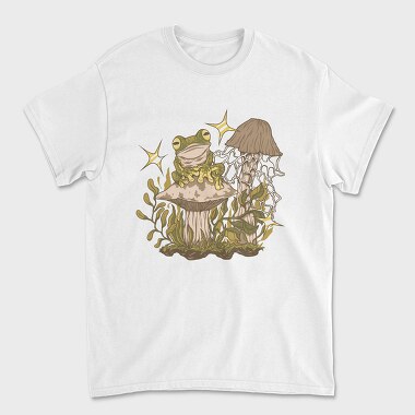 Frog And Mushrooms On, Tricou Barbati (Unisex)