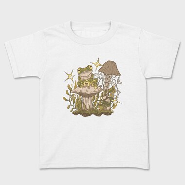 Frog And Mushrooms On, Tricou Copii