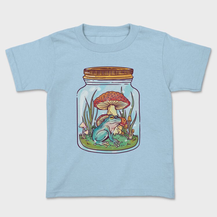 Frog In Mason Jar Nature, Tricou Copii