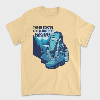 Boots For Hiking, Tricou Barbati (Unisex)