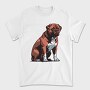 Bordeaux Mastiff Dog, Tricou Barbati (Unisex)