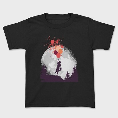 Boy And Teddy Bear Floating, Tricou Copii