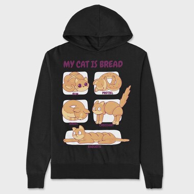 Bread Cat, Hanorac Oversize Barbati (Unisex)