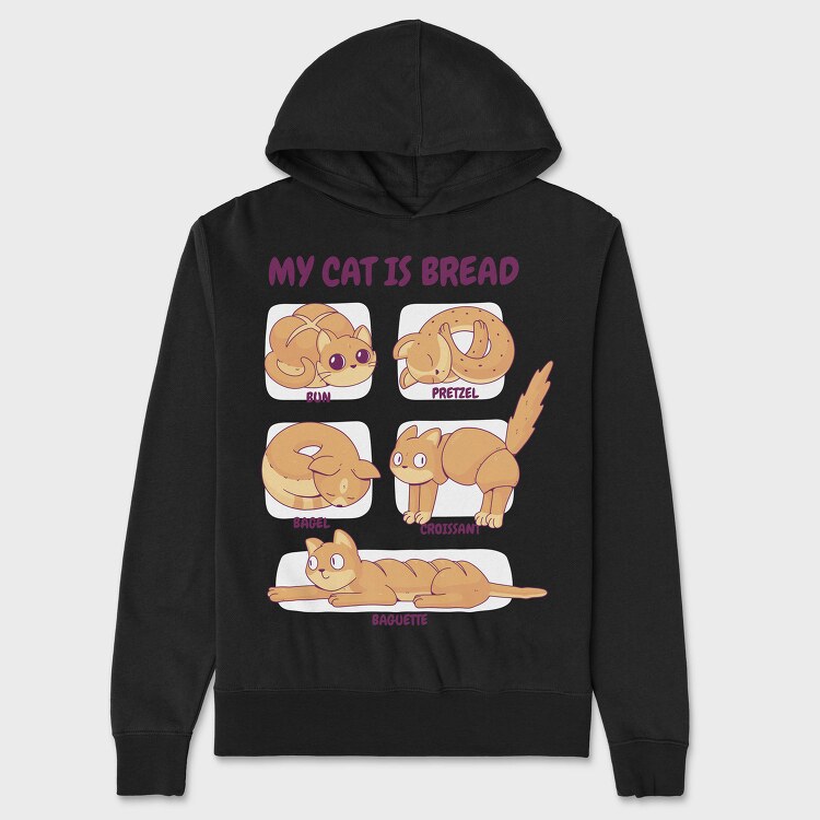 Bread Cat, Hanorac Oversize Barbati (Unisex)
