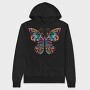 Bright Colored Butterfly Colorful, Hanorac Oversize Barbati (Unisex)