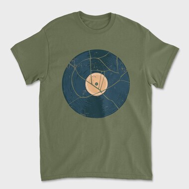 Broken Vinyl Retro, Tricou Barbati (Unisex)