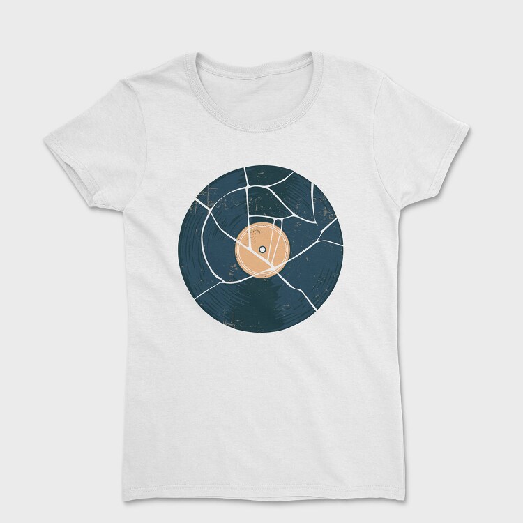 Broken Vinyl Retro, Tricou Femei