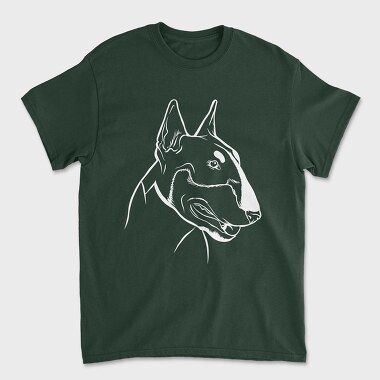 Bull Terrier Chalkboard, Tricou Barbati (Unisex)