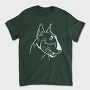 Bull Terrier Chalkboard, Tricou Barbati (Unisex)