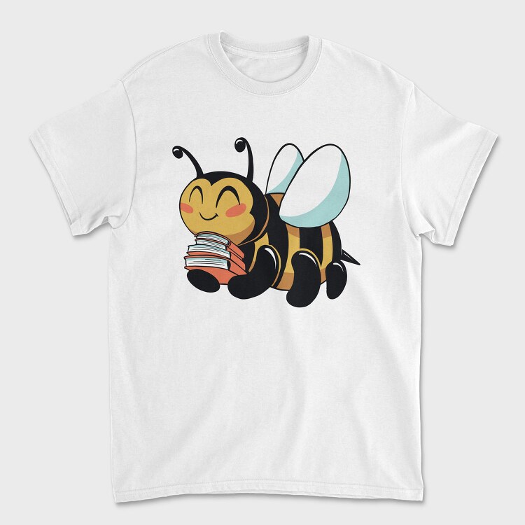 Bumblebee With Books, Tricou Barbati (Unisex)