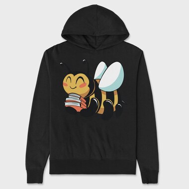 Bumblebee With Books, Hanorac Oversize Barbati (Unisex)