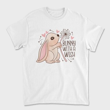 Bunny Making A Wish, Tricou Barbati (Unisex)