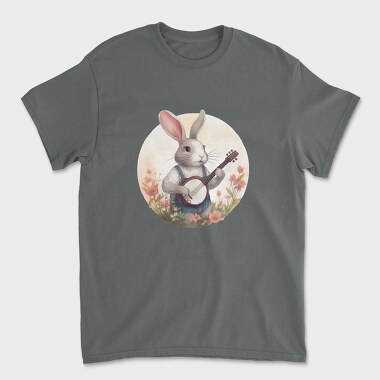 Bunny Playing Banjo Cottagecore, Tricou Barbati (Unisex)