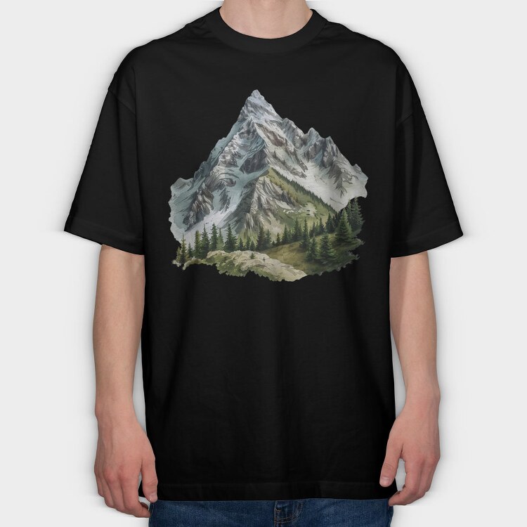 Spring Mountain Climber, Tricou Oversize Barbati (Unisex)