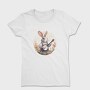 Bunny Playing Banjo Cottagecore, Tricou Femei