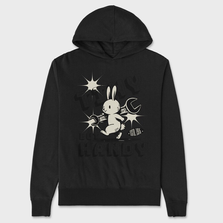 Bunny With Wrench Tiny Handy, Hanorac Oversize Barbati (Unisex)
