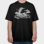 Mountains With the Moon, Tricou Oversize Barbati (Unisex)