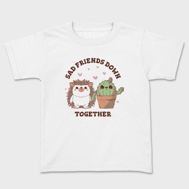 Cactus And Hedgehog Friends Cute, Tricou Copii
