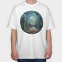 Starlit Campfire Night, Tricou Oversize Barbati (Unisex)