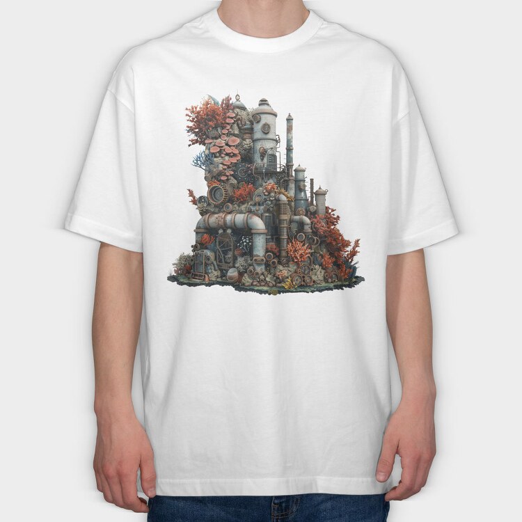 Steampunk Aquarium, Tricou Oversize Barbati (Unisex)