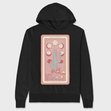Cactus Plant Tarot Card, Hanorac Oversize Barbati (Unisex)