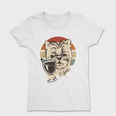 Dog Drinking Wine Wine, Tricou Femei