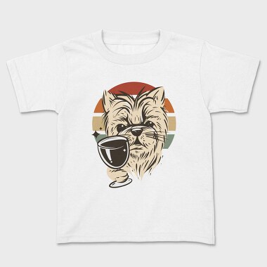 Dog Drinking Wine Wine, Tricou Copii