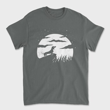 Dog Full Moon, Tricou Barbati (Unisex)